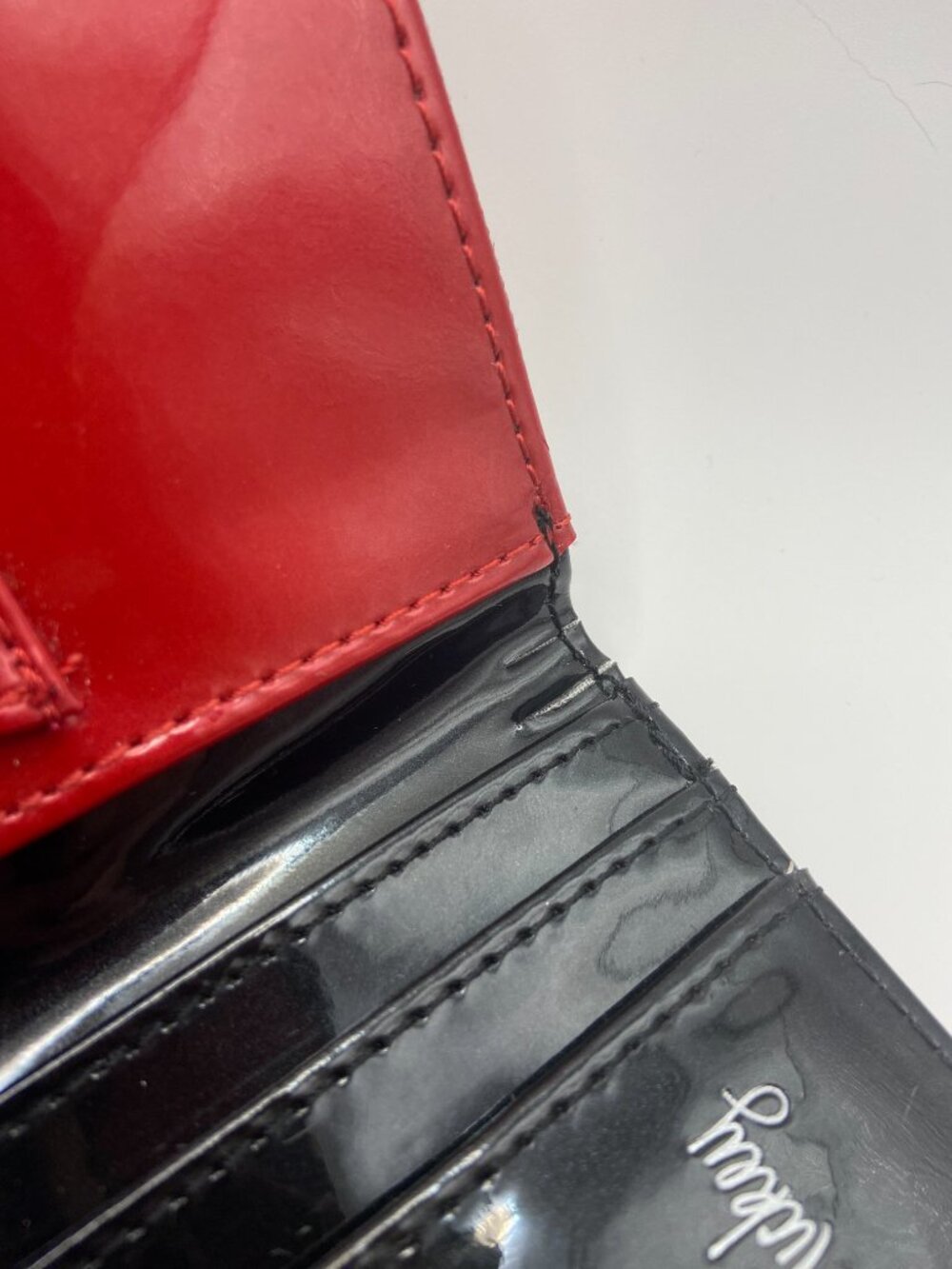 Disney Parks Loungefly Wallet Mickey and Minnie Red & Black Patent Leather 2016 - Picture 8 of 15